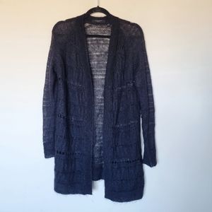 All Saints Cole Cardigan Open Front Wool Mohair Sweater